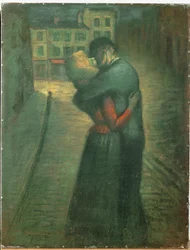 Rencontre du soir (oil on canvas)