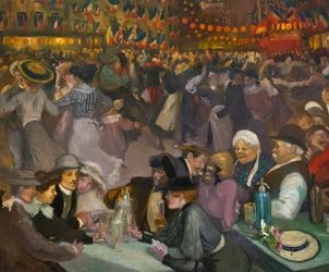 Le bal du 14 juillet - Alexandre Théophile Steinlen (1859-1923) - détail de "Bal du 14 juillet"