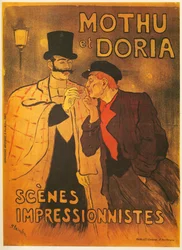 Theophile A. Steinlen: Mothu et Doria. Scènes Impressionistes. France … (litho)