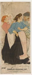Deux femmes et un homme dans la rue