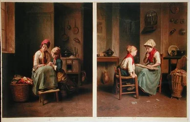 La Leçon et Le Jeu de Cartes, imprimé en 1858