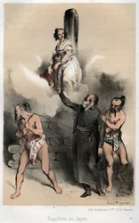 Sébastien Kimura marchant vers son bûcher, 1845