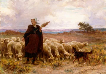 Bergère avec son troupeau, 1907