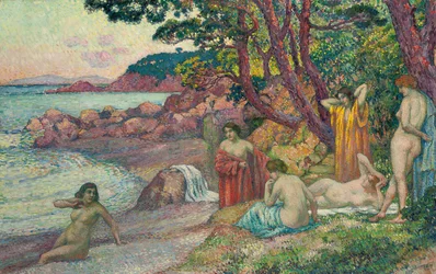 Baigneurs à Cap Benat, 1909
