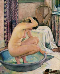 Nu dans une bassine