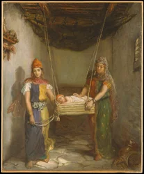 Scène dans le quartier juif de Constantine