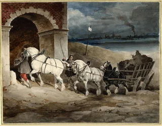 Géricault - Le Chariot, Route de Londres, vers 1821, 1968,0210.28