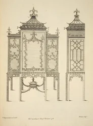 Conception pour une vitrine, pub. 1753 (gravure)