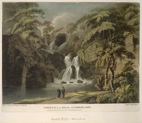 Chute supérieure à Ridal, Cumberland, gravée par F. Jukes