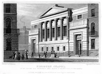 Chapelle de Finsbury, Islington, Londres, 1827
