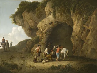 Scène de caverne près de Subiaco, avec figures