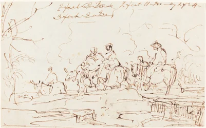 Figures dans un paysage [recto]