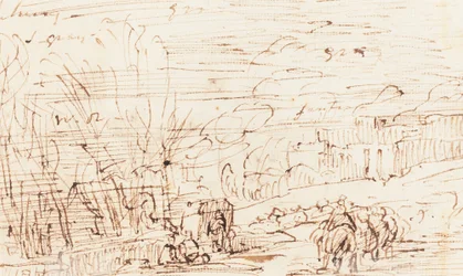 Figures dans un paysage [verso]