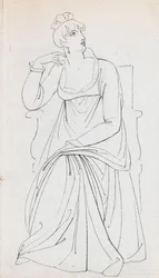 Une femme assise, peut-être Charlotte Nelson