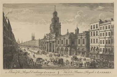 Vue de la Bourse Royale de Londres, 1751