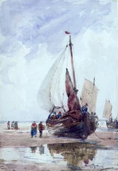Un bateau de pêche échoué