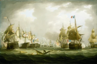 La bataille de Trafalgar, 21 octobre 1805, début de l