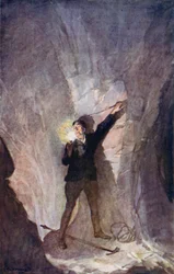 Illustration pour Voyage au centre de la Terre de Jules Verne