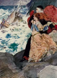 Prospero et Miranda regardent la tempête