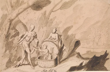 Les filles de Cécrops découvrent Érichthonios : Ovide, Métamorphoses, Livre 2