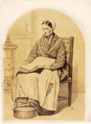 (Femme assise, lisant)
