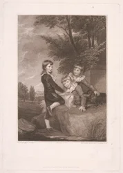 Thomas Philip troisième Lord Grantham, plus tard Comte De Grey, avec ses frères, Frederick John et Philip