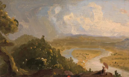 Esquisse pour Vue depuis Mount Holyoke, Northampton, Massachusetts..., The Oxbow, 1836