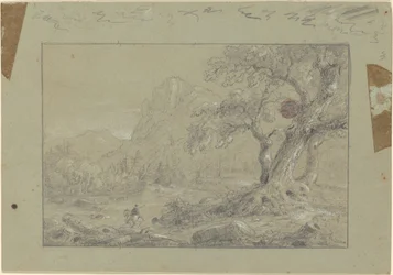 Étude pour "Le gué de la montagne"