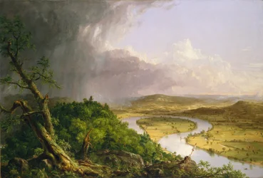 Vue du mont Holyoke, Northampton, Massachusetts, après un orage—Le Méandre