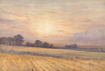 Paysage au coucher du soleil