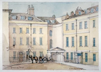 Vue de Downing Street, Westminster, Londres, 1851