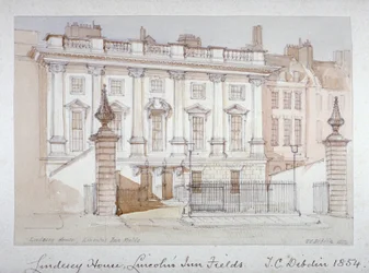 Vue de Lindsey House, Lincoln