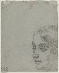 Tête de femme verso, vers 1857