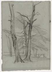 Étude de paysage avec arbres, vers 1870-1875