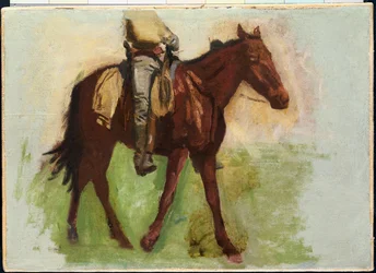Esquisse pour "Cowboys dans les Badlands"