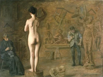 William Rush sculptant sa figure allégorique de la rivière Schuylkill