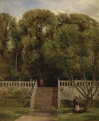 Sur la terrasse à Haddon Hall, Derbyshire