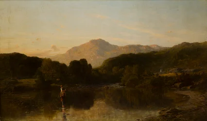 Paysage montagneux avec rivière, c.1838-86