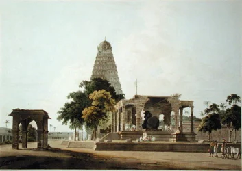 Le Grand Taureau, une idole hindoue, à Tanjore, planche XXII de 