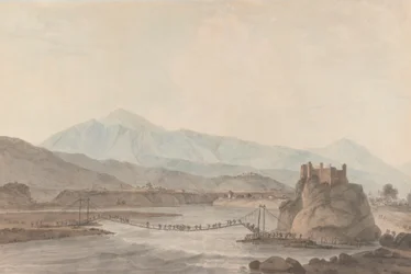 Le Pont de corde à Srinaga