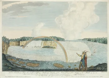Vue est de la grande cataracte du Niagara, gravée par J. Fougeron, vers 1763-68