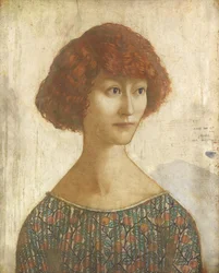 Donna Cristina (tempera et crayon sur panneau)