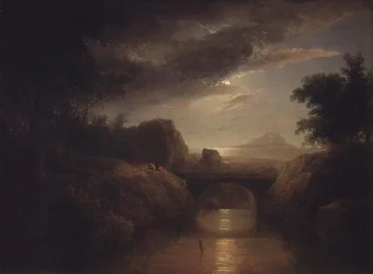 Paysage au clair de lune