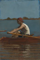 John Biglin dans un skiff individuel
