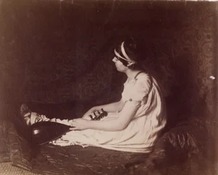 [Femme assise avec un luth]