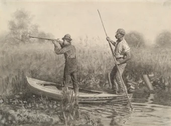 Étude pour Rail Shooting from a Punt