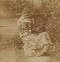 [Susan Macdowell (plus tard Mme Thomas Eakins) avec un setter]