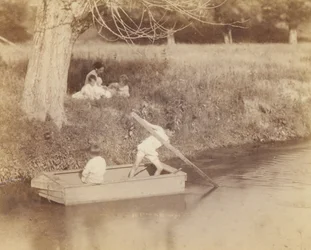 Deux Garçons Jouant au Ruisseau, 4 juillet 1883