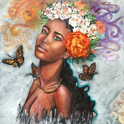 Monarch Beauty, 2018 (technique mixte sur toile)