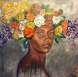 Piercing Beauty, 2017 (technique mixte sur toile)